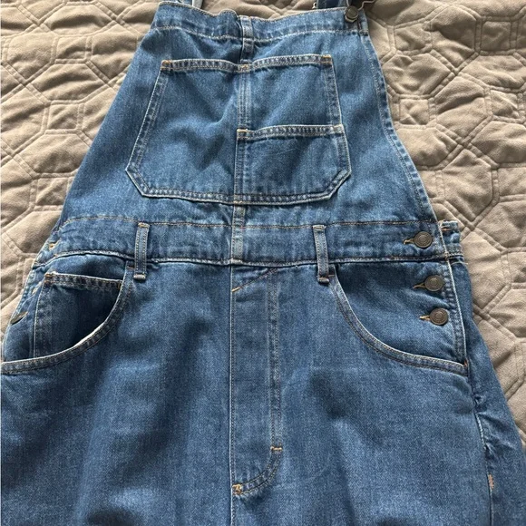 We The Free Light Blue Denim Overalls - Picture 1 of 6